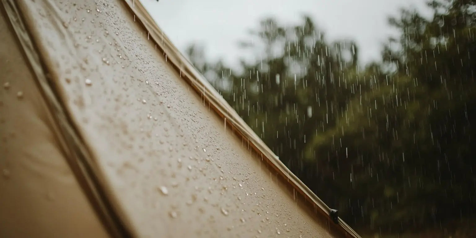 Bell Tent in the rain